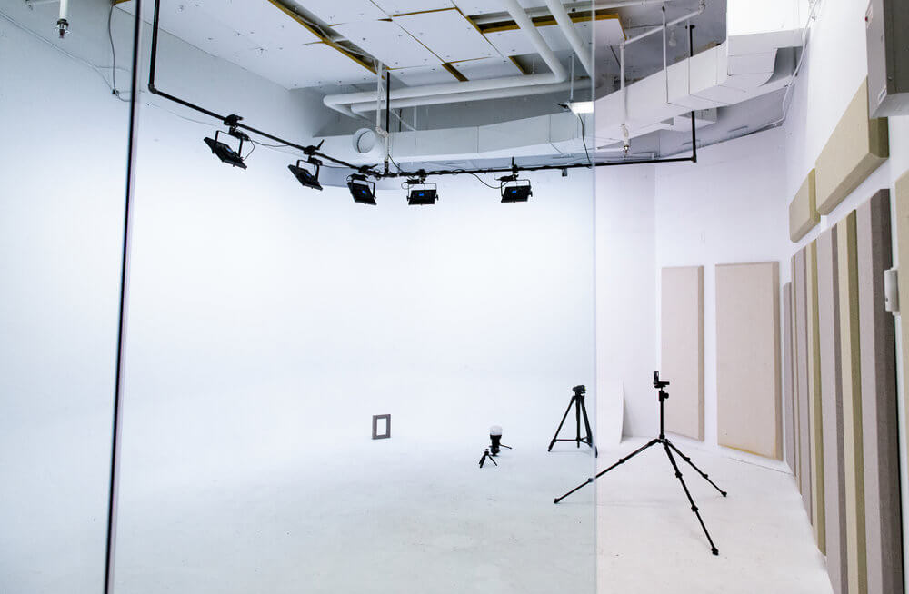 a white photography studio